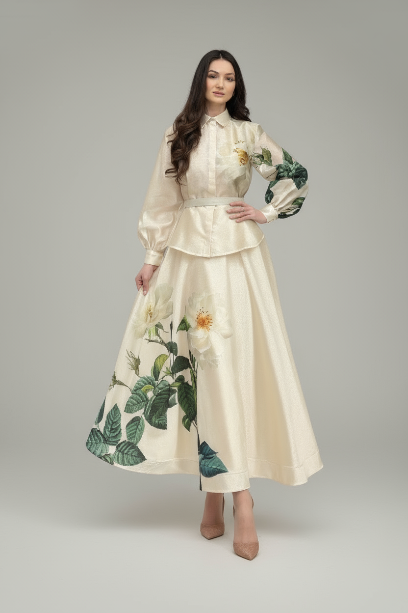 Two Peace Top and Long Skirt Set