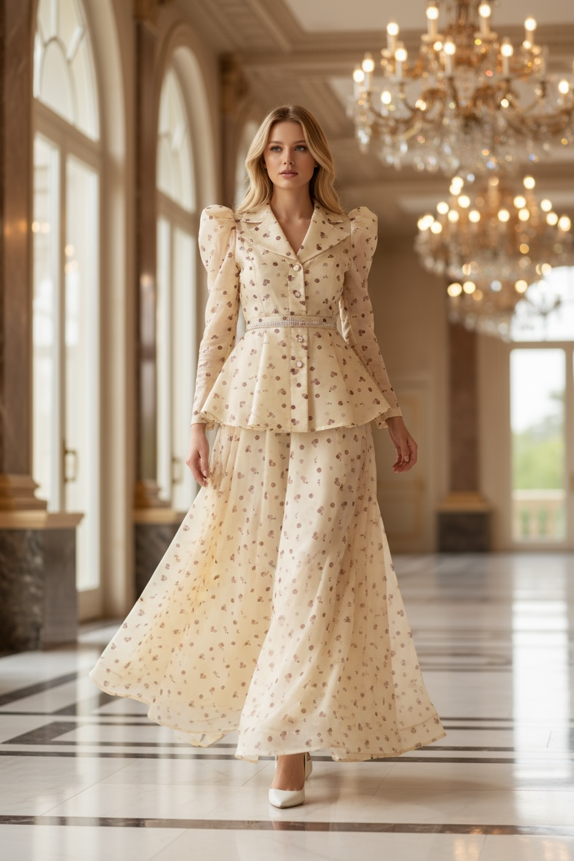 Two Peace Top and Long Skirt Set
