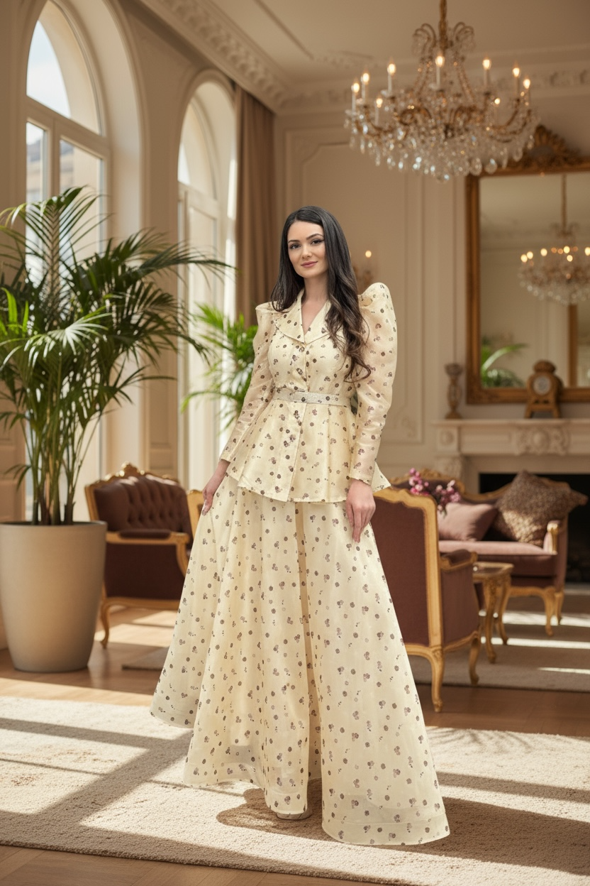Two Peace Top and Long Skirt Set