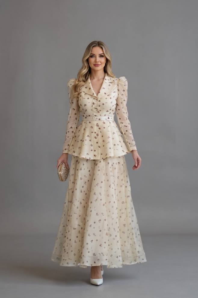 Two Peace Top and Long Skirt Set