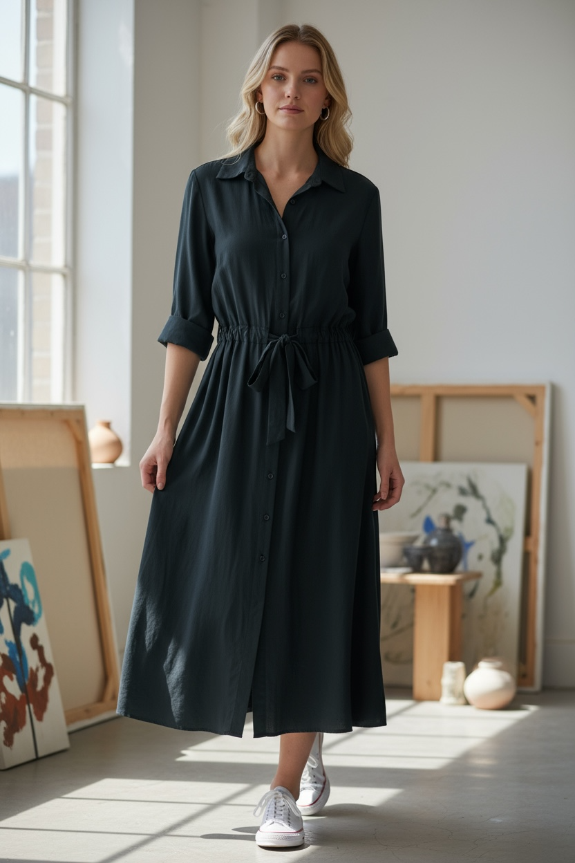 Avery Button Down Dress
