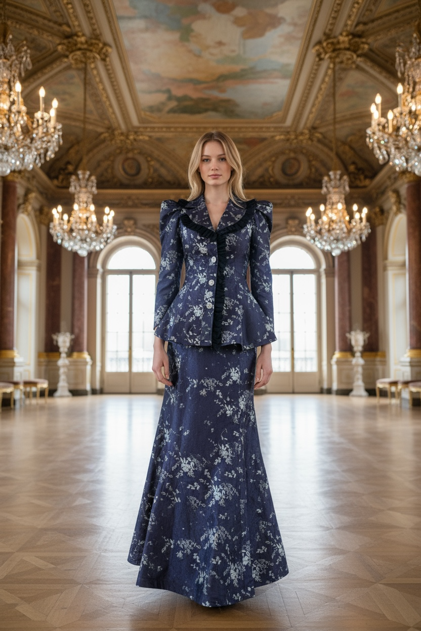 Behcetti Italia  Luxury Two-Piece Evening Skirt Set