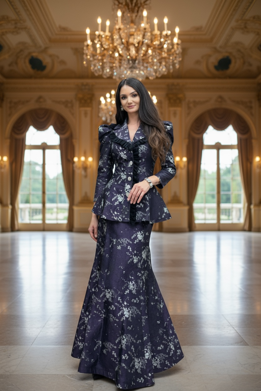 Behcetti Italia  Luxury Two-Piece Evening Skirt Set