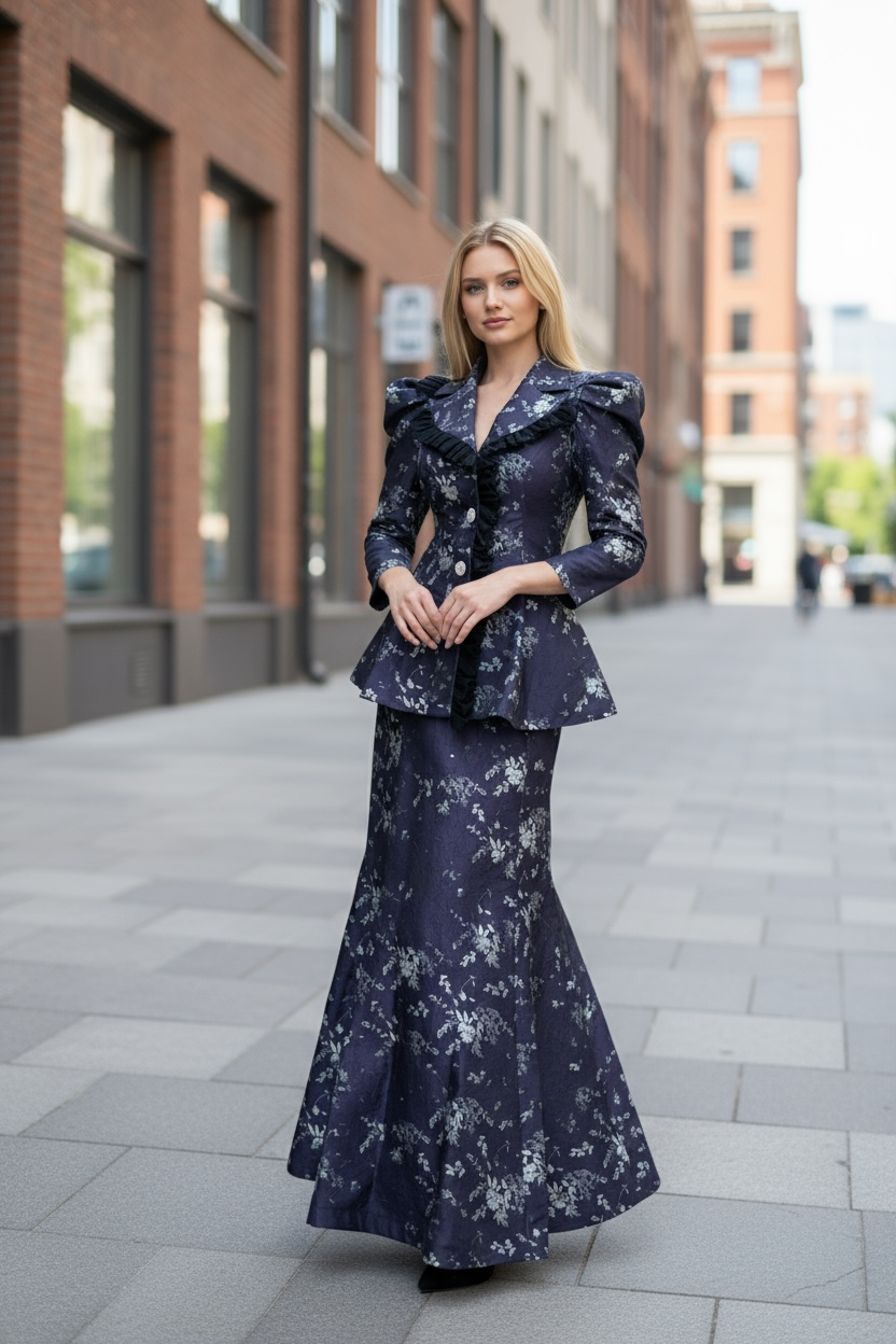 Behcetti Italia  Luxury Two-Piece Evening Skirt Set