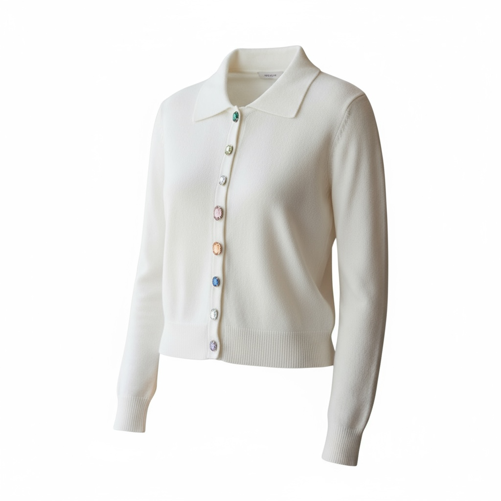 Melany Knitted Top with colorful details Made In Italy