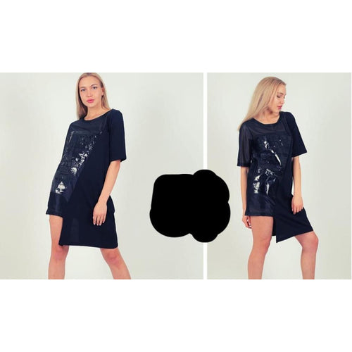 ON756-03 Black Silver Tunic Shirt