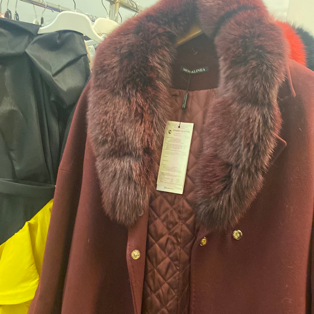 MLN5060 burgundy coat